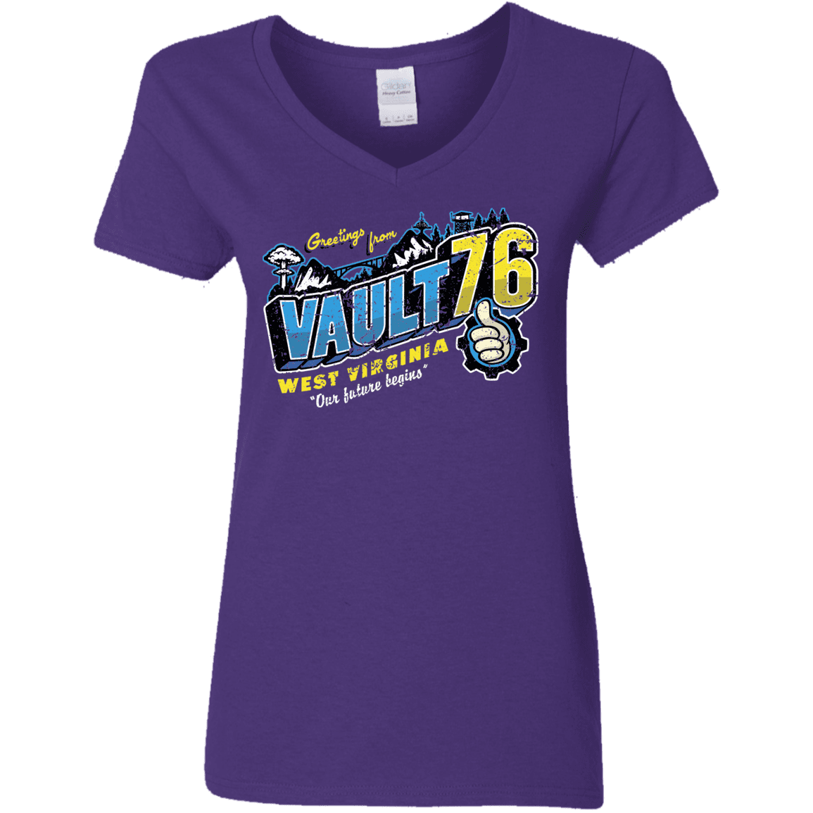 T-Shirts Purple / S Greetings from WV Vault Women's V-Neck T-Shirt