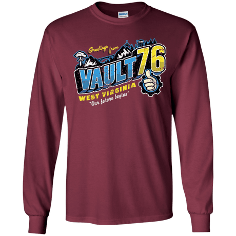 T-Shirts Maroon / YS Greetings from WV Vault Youth Long Sleeve T-Shirt