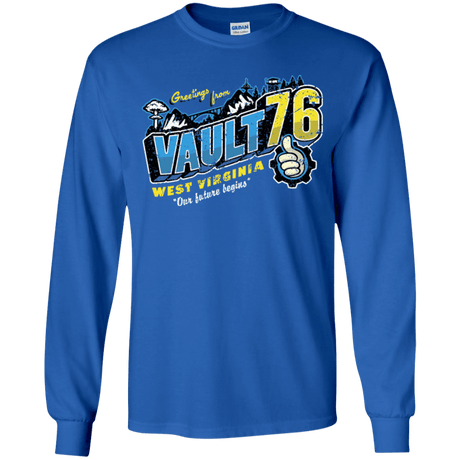 T-Shirts Royal / YS Greetings from WV Vault Youth Long Sleeve T-Shirt