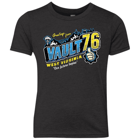 T-Shirts Vintage Black / YXS Greetings from WV Vault Youth Triblend T-Shirt