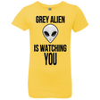 T-Shirts Vibrant Yellow / YXS Grey Alien Girls Premium T-Shirt