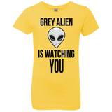 T-Shirts Vibrant Yellow / YXS Grey Alien Girls Premium T-Shirt