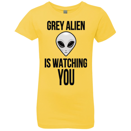 T-Shirts Vibrant Yellow / YXS Grey Alien Girls Premium T-Shirt