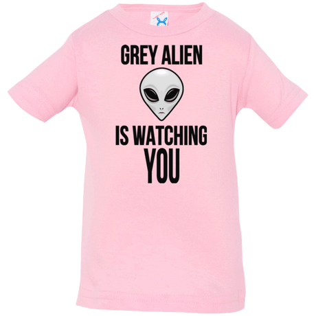 T-Shirts Pink / 6 Months Grey Alien Infant Premium T-Shirt