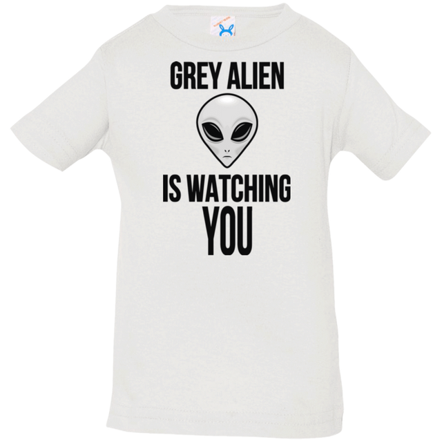 T-Shirts White / 6 Months Grey Alien Infant Premium T-Shirt
