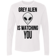 T-Shirts White / Small Grey Alien Men's Premium Long Sleeve