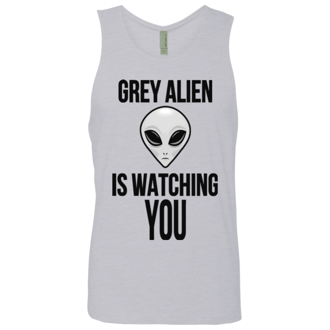 T-Shirts Heather Grey / Small Grey Alien Men's Premium Tank Top