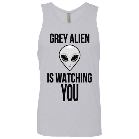 T-Shirts Heather Grey / Small Grey Alien Men's Premium Tank Top