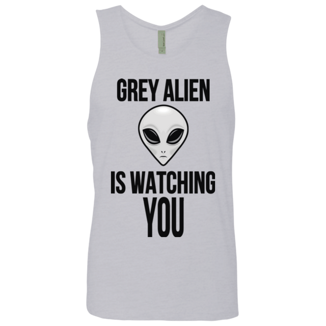 T-Shirts Heather Grey / Small Grey Alien Men's Premium Tank Top