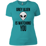 T-Shirts Tahiti Blue / X-Small Grey Alien Women's Premium T-Shirt
