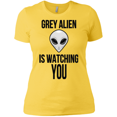 T-Shirts Vibrant Yellow / X-Small Grey Alien Women's Premium T-Shirt
