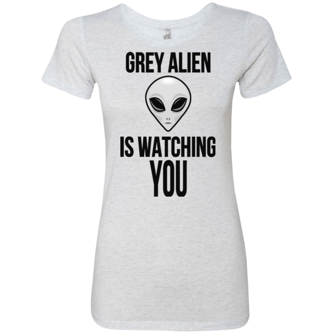 T-Shirts Heather White / Small Grey Alien Women's Triblend T-Shirt