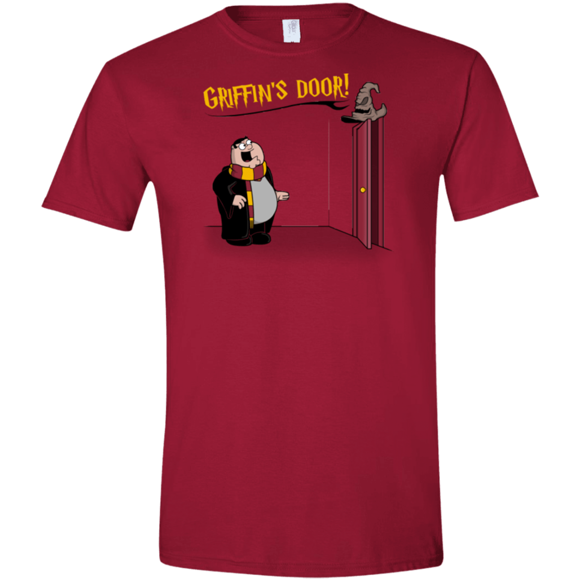 T-Shirts Cardinal Red / S Griffins Door Men's Semi-Fitted Softstyle
