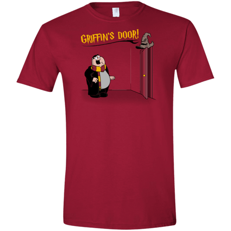 T-Shirts Cardinal Red / S Griffins Door Men's Semi-Fitted Softstyle