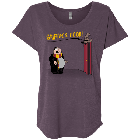 T-Shirts Vintage Purple / X-Small Griffins Door Triblend Dolman Sleeve