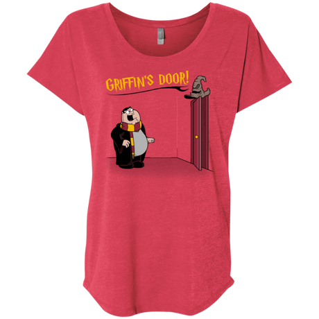 T-Shirts Vintage Red / X-Small Griffins Door Triblend Dolman Sleeve
