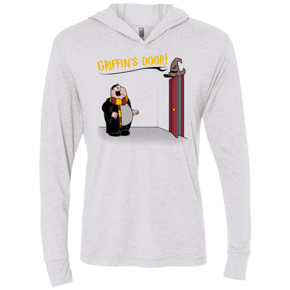T-Shirts Heather White / X-Small Griffins Door Triblend Long Sleeve Hoodie Tee