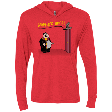 T-Shirts Vintage Red / X-Small Griffins Door Triblend Long Sleeve Hoodie Tee
