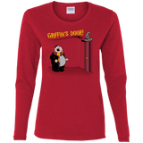 T-Shirts Red / S Griffins Door Women's Long Sleeve T-Shirt