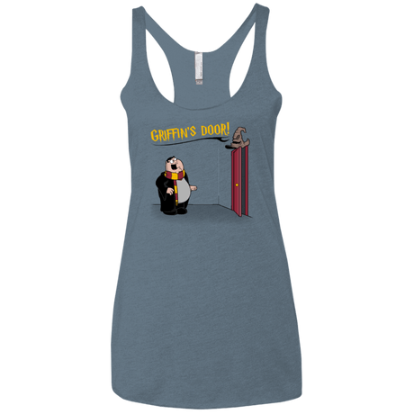 T-Shirts Indigo / X-Small Griffins Door Women's Triblend Racerback Tank