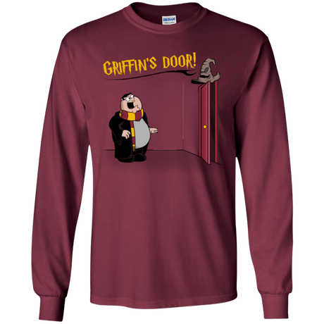 T-Shirts Maroon / YS Griffins Door Youth Long Sleeve T-Shirt
