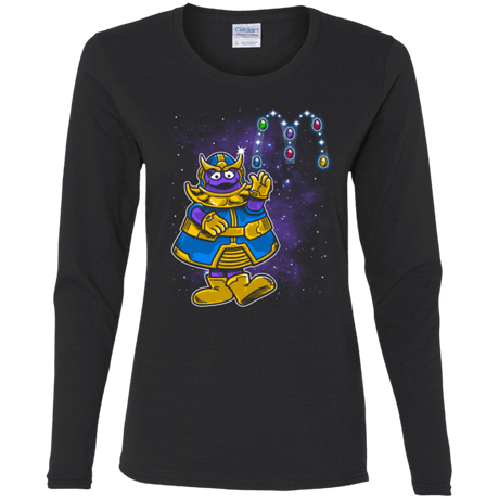 T-Shirts Black / S Grimace Women's Long Sleeve T-Shirt