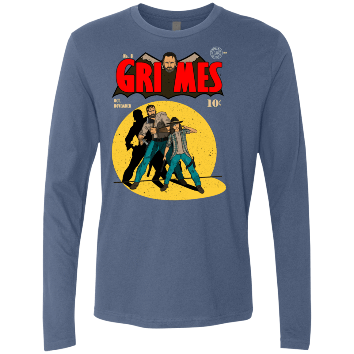 T-Shirts Indigo / S Grimes Men's Premium Long Sleeve