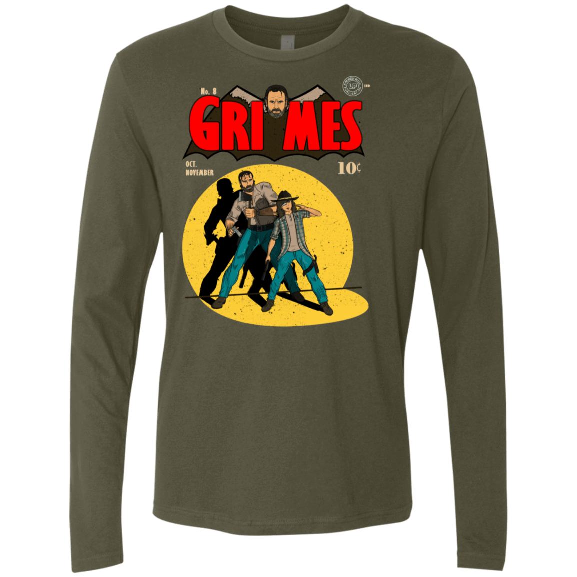 T-Shirts Military Green / S Grimes Men's Premium Long Sleeve