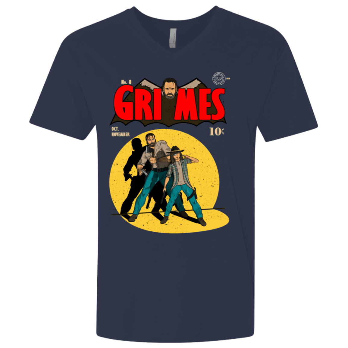 T-Shirts Midnight Navy / X-Small Grimes Men's Premium V-Neck