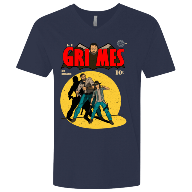 T-Shirts Midnight Navy / X-Small Grimes Men's Premium V-Neck