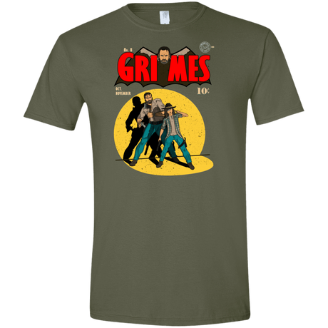 T-Shirts Military Green / S Grimes Men's Semi-Fitted Softstyle