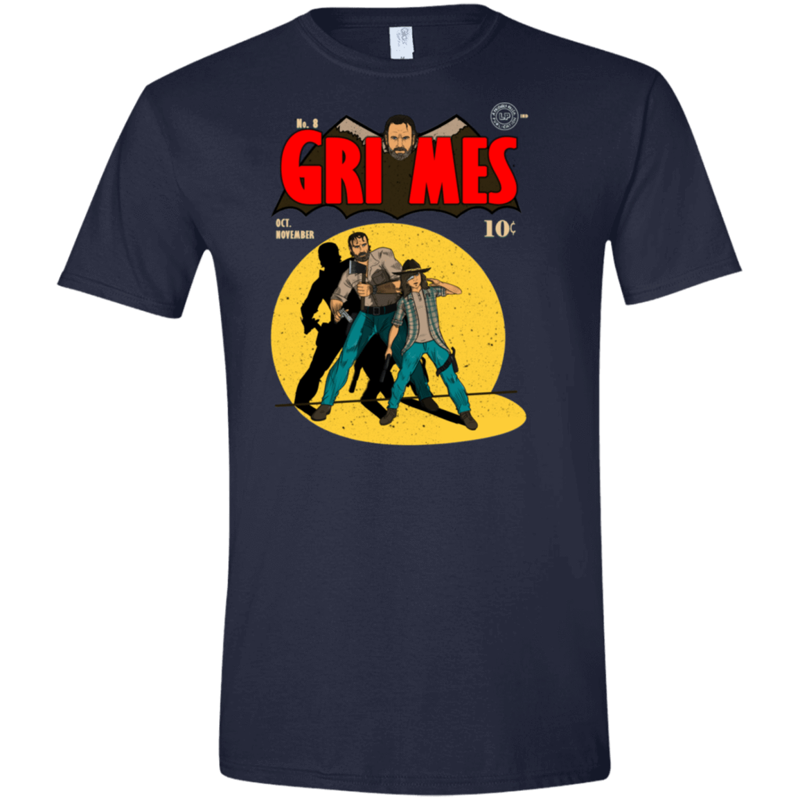 T-Shirts Navy / X-Small Grimes Men's Semi-Fitted Softstyle