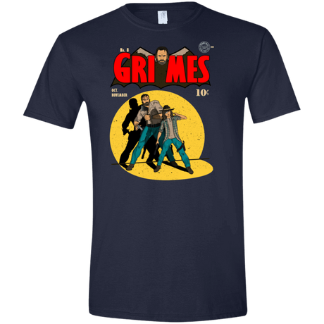 T-Shirts Navy / X-Small Grimes Men's Semi-Fitted Softstyle