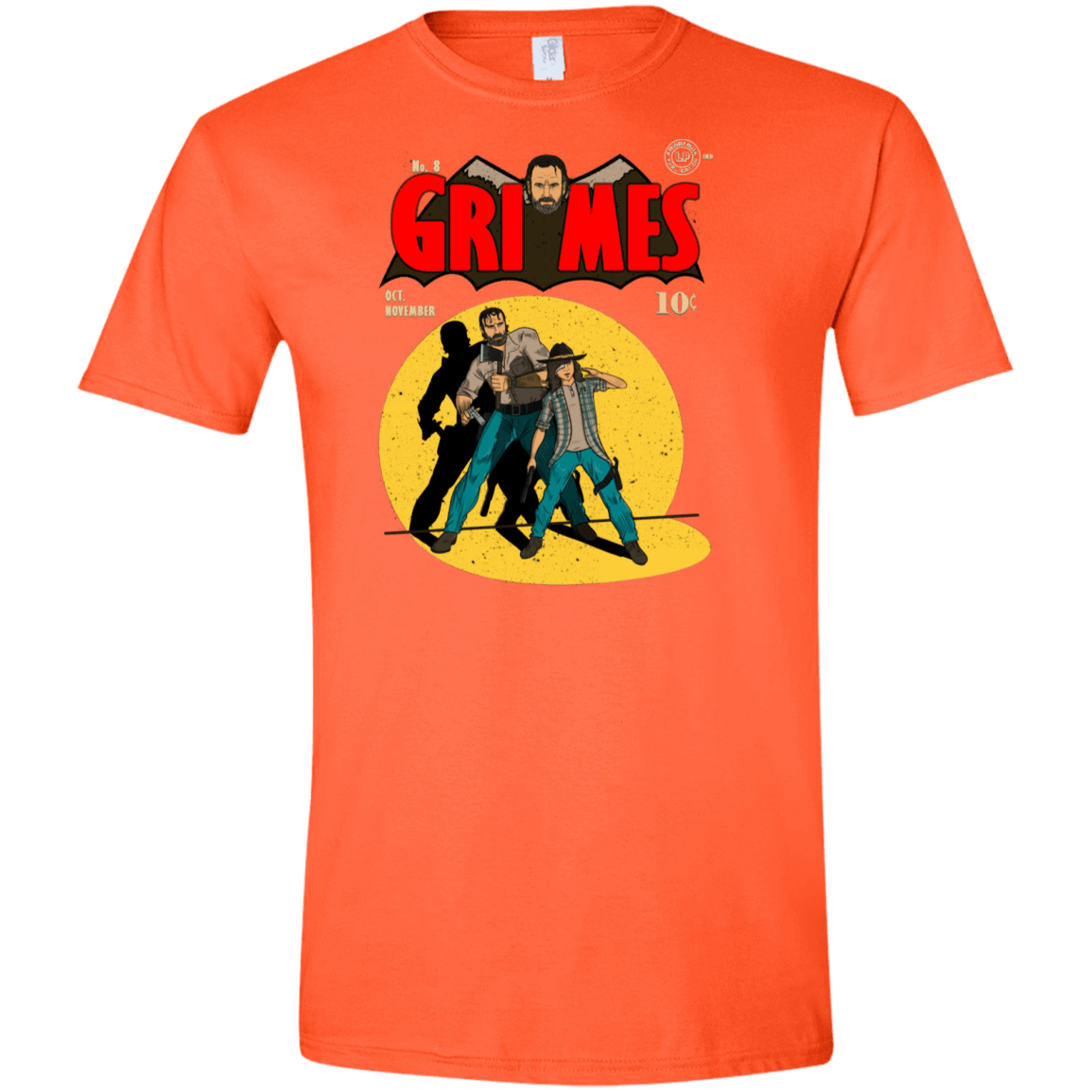 T-Shirts Orange / S Grimes Men's Semi-Fitted Softstyle