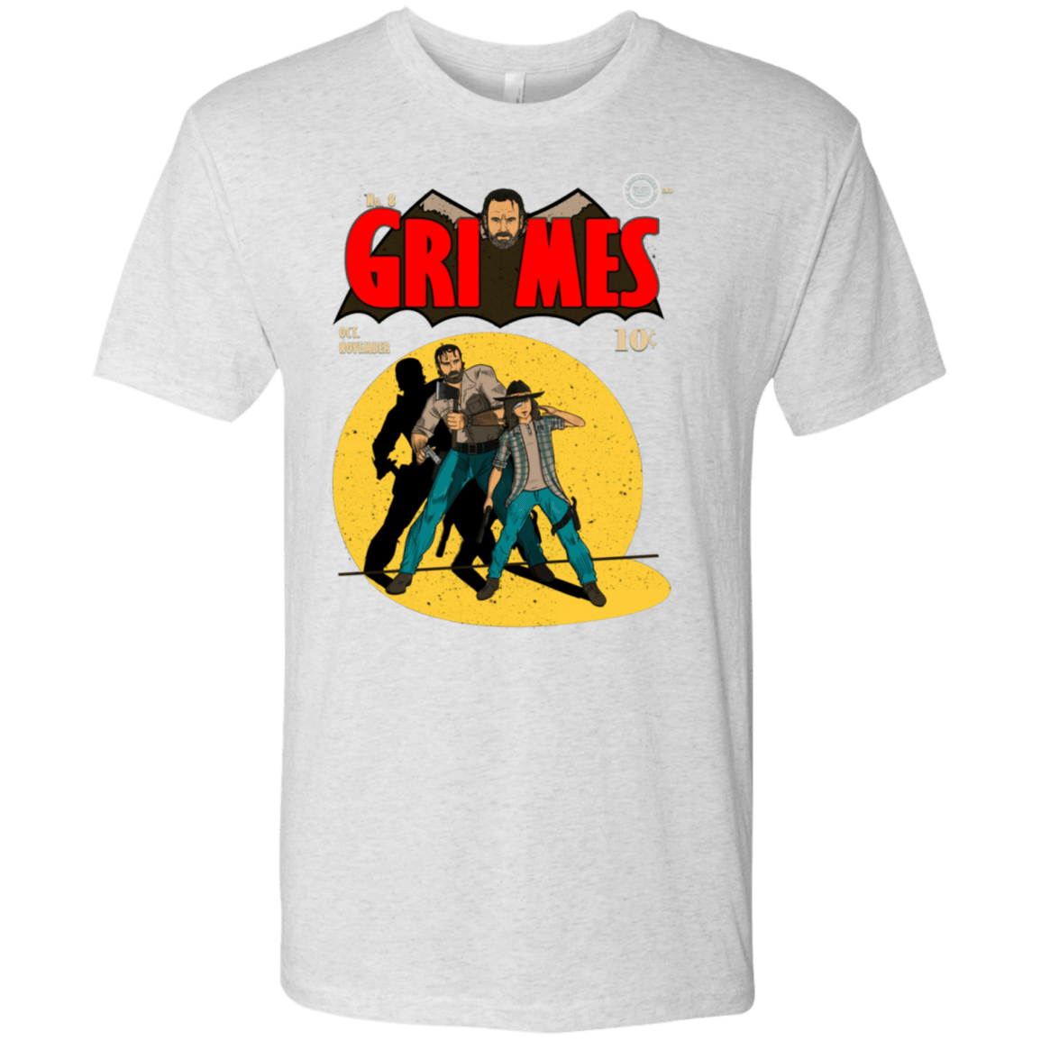 T-Shirts Heather White / S Grimes Men's Triblend T-Shirt