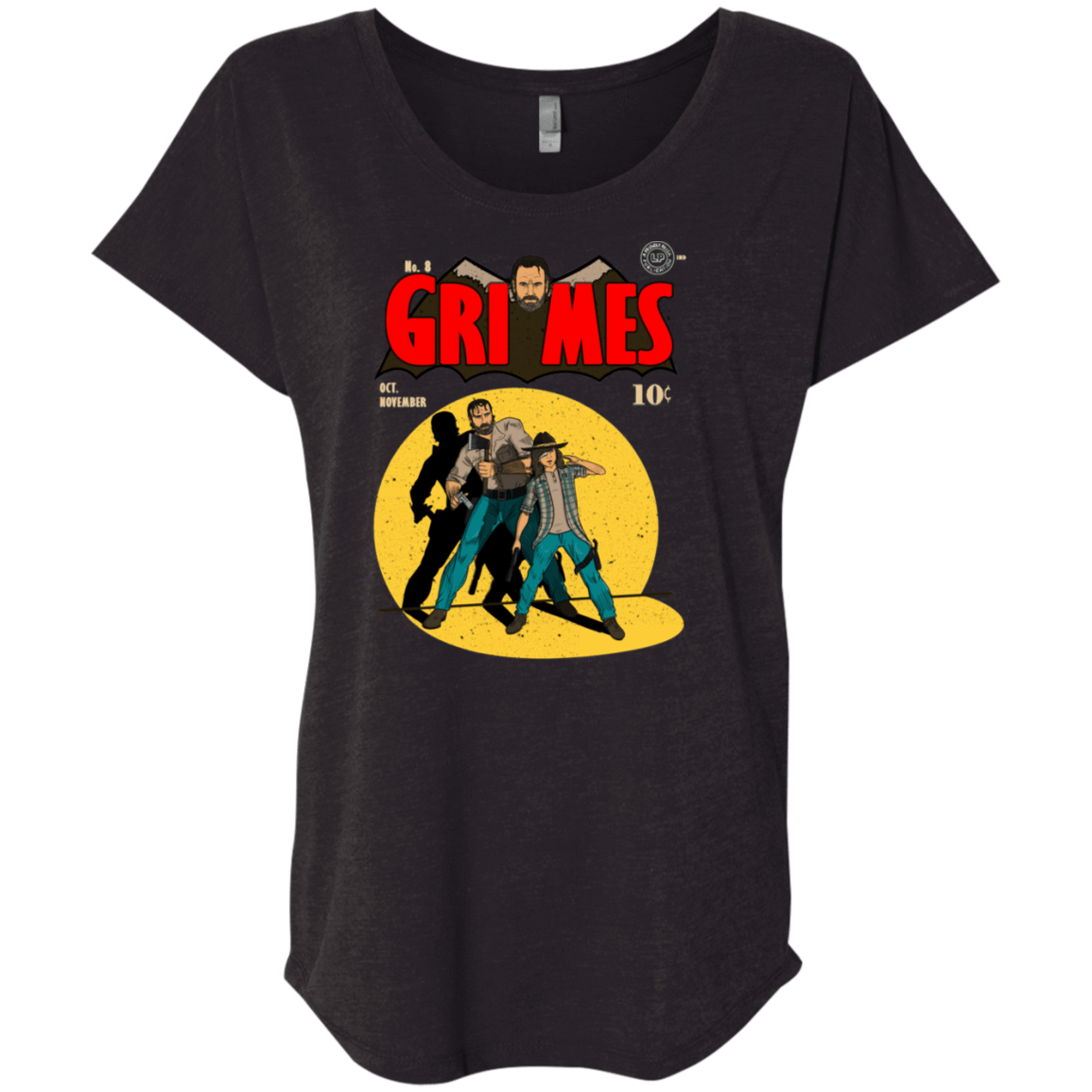 T-Shirts Vintage Black / X-Small Grimes Triblend Dolman Sleeve