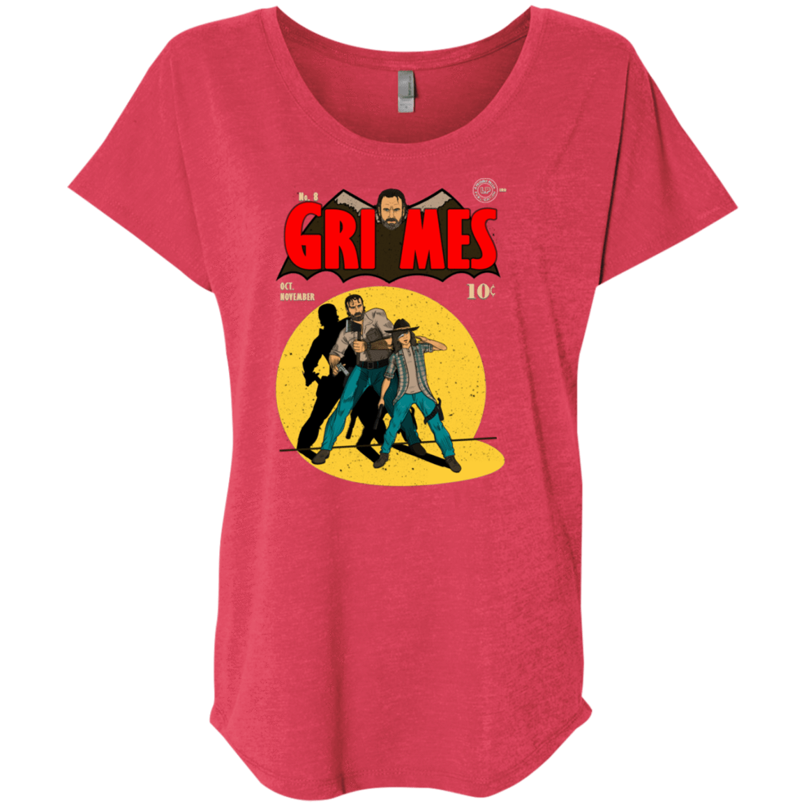 T-Shirts Vintage Red / X-Small Grimes Triblend Dolman Sleeve