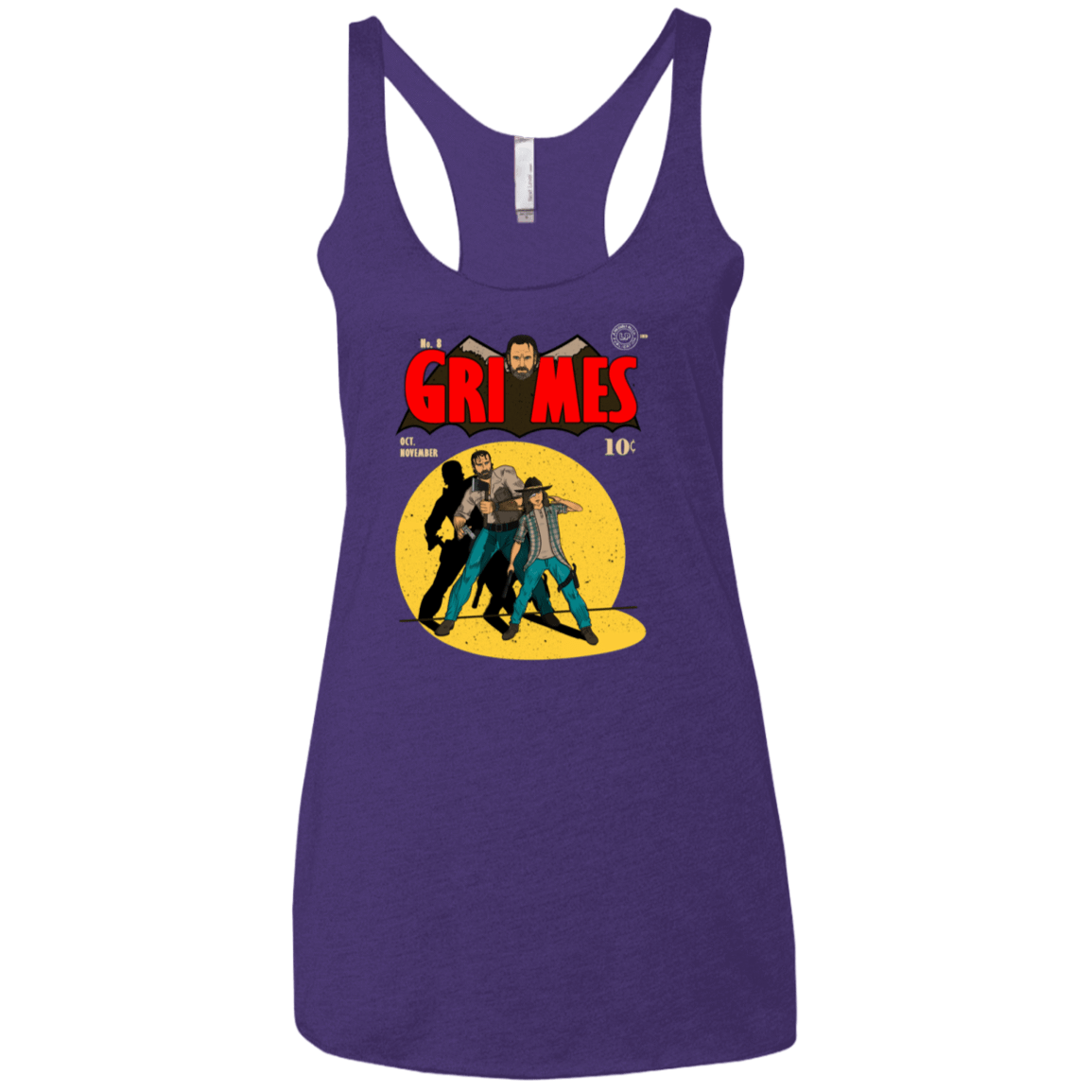 T-Shirts Purple Rush / X-Small Grimes Women's Triblend Racerback Tank