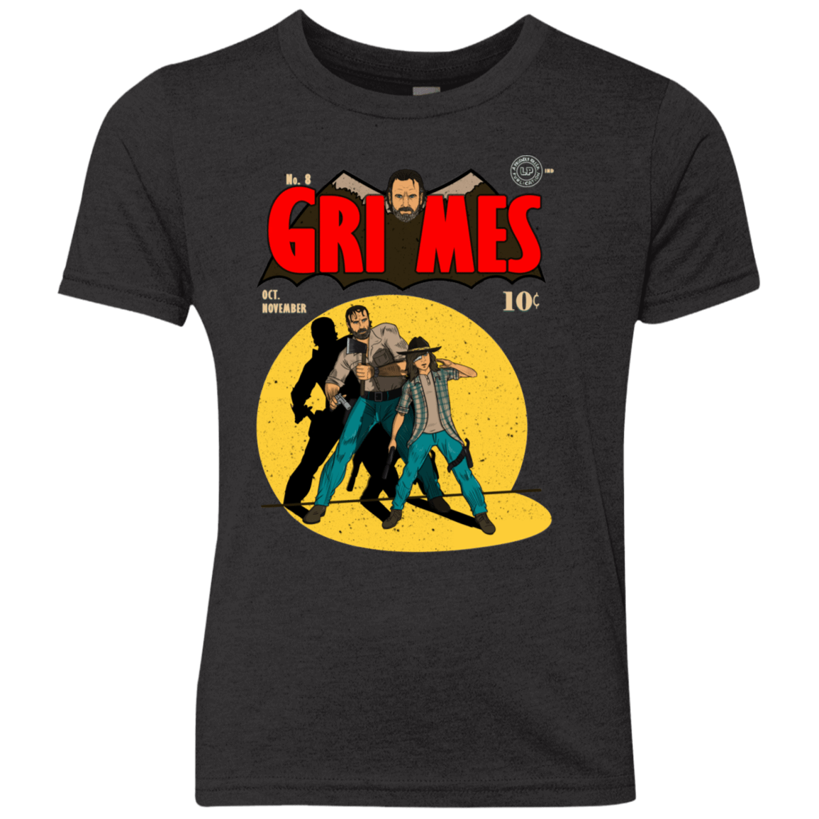 T-Shirts Vintage Black / YXS Grimes Youth Triblend T-Shirt