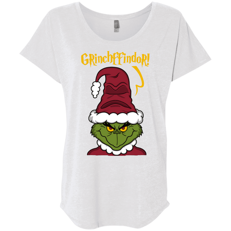 T-Shirts Heather White / X-Small Grinchffindor Triblend Dolman Sleeve