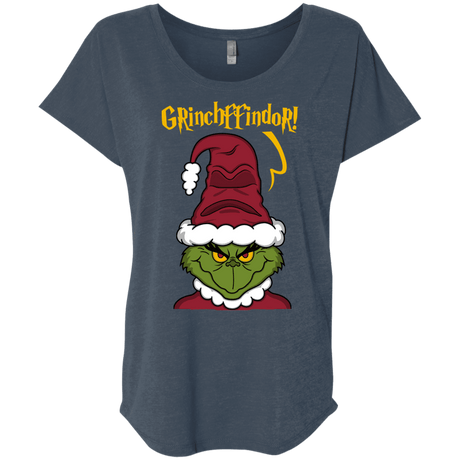 T-Shirts Indigo / X-Small Grinchffindor Triblend Dolman Sleeve