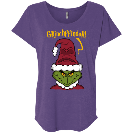 T-Shirts Purple Rush / X-Small Grinchffindor Triblend Dolman Sleeve