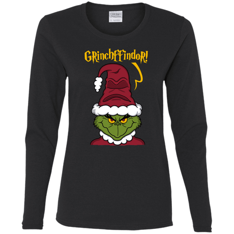 T-Shirts Black / S Grinchffindor Women's Long Sleeve T-Shirt