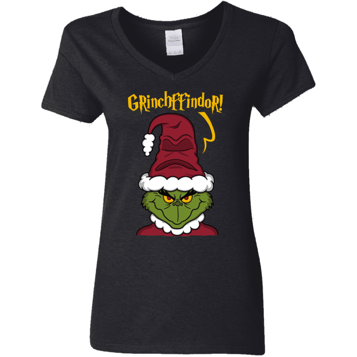 T-Shirts Black / S Grinchffindor Women's V-Neck T-Shirt