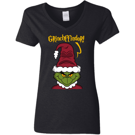 T-Shirts Black / S Grinchffindor Women's V-Neck T-Shirt