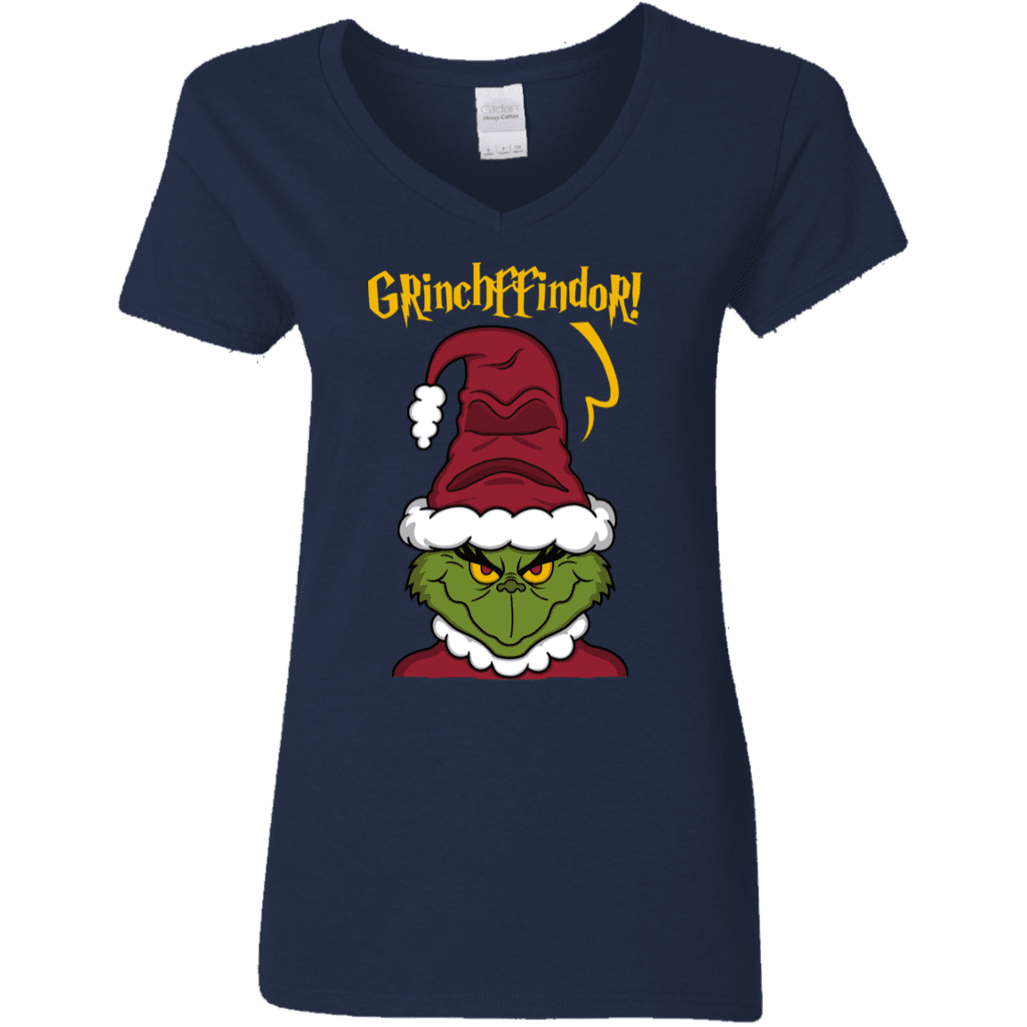 T-Shirts Navy / S Grinchffindor Women's V-Neck T-Shirt