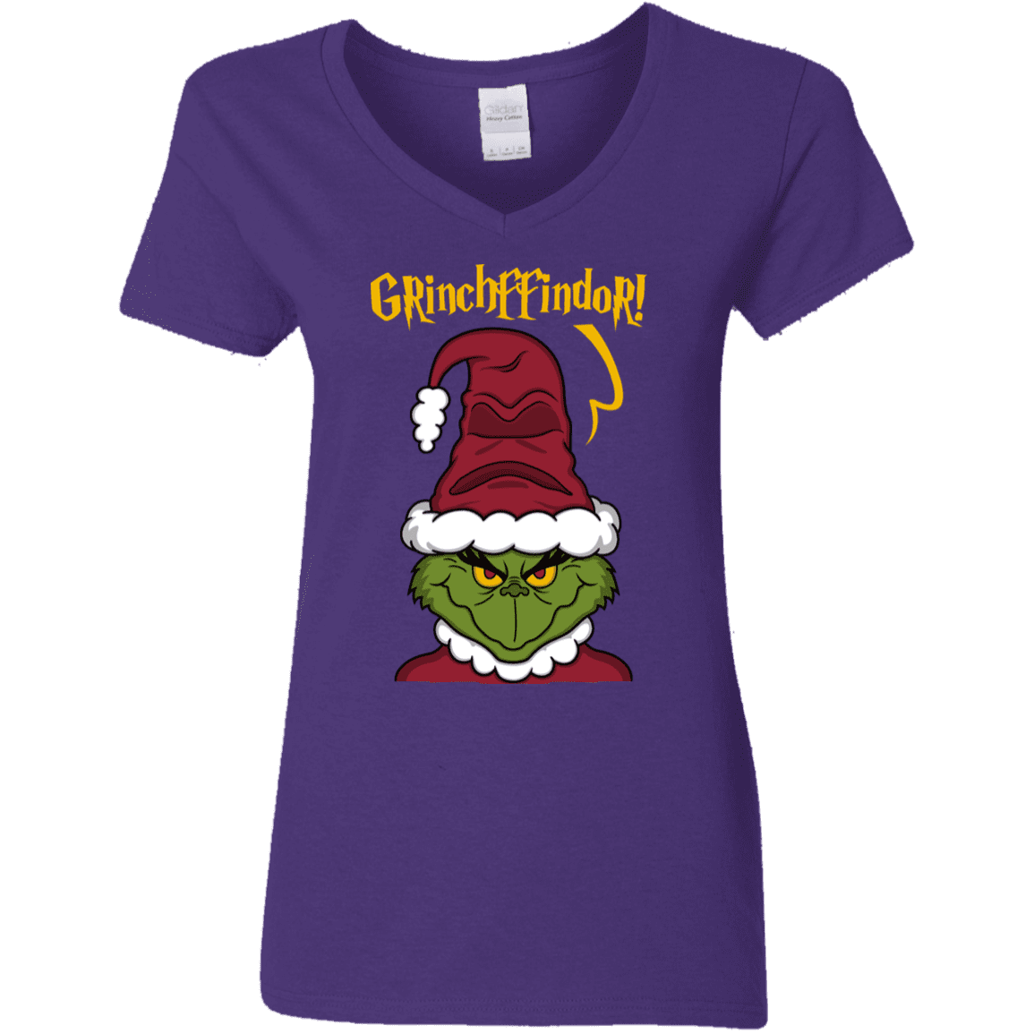 T-Shirts Purple / S Grinchffindor Women's V-Neck T-Shirt