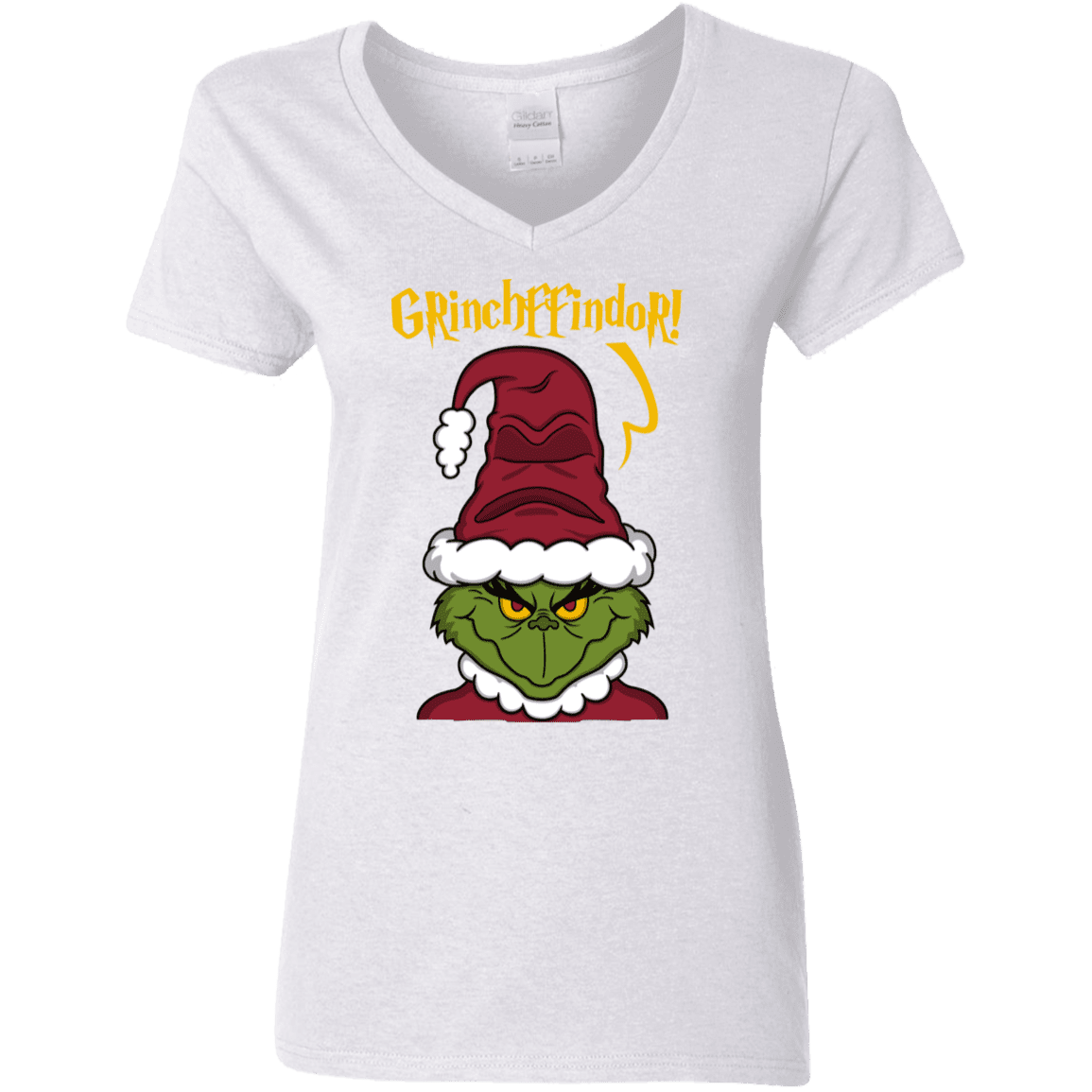 T-Shirts White / S Grinchffindor Women's V-Neck T-Shirt