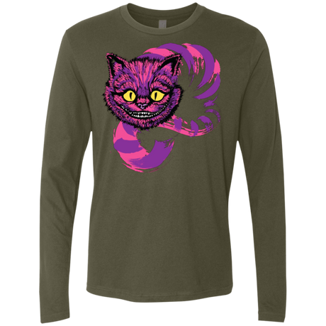 T-Shirts Military Green / Small Grinning Like A Cheshire Cat 2 Men's Premium Long Sleeve