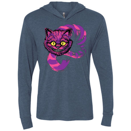 T-Shirts Indigo / X-Small Grinning Like A Cheshire Cat 2 Triblend Long Sleeve Hoodie Tee